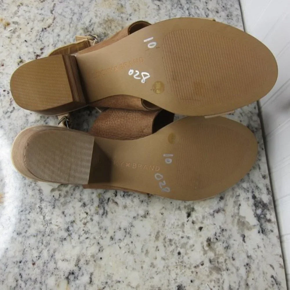 Lucky Brand Gewel Block Heel Sandals Size 10